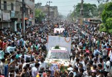 राजविराजदेखि लाहानसम्म शव यात्रा, हजारौं सहभागी हुने
