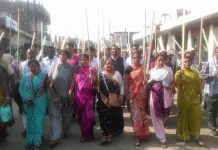 बीरगञ्ज र जनकपुरमा विशाल लाठी जुलुस(तस्बिरसहित)