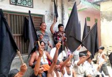 गठबन्धनद्वारा राजधानी मै सरकारलाई कालो झण्डा