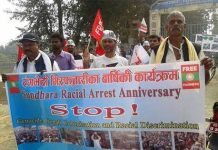 डा. सीके राउत रंगभेद विरोध दिवस मनाउँदै
