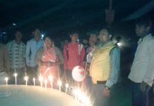 जानकी नगरको युवा द्वारा मैनबत्ती प्रज्वलन