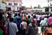 विषदीयुक्त पानी मिसाउँदा धानवालीमा क्षति