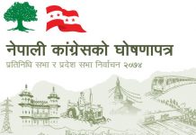 मधेश बारे नेपाली कांग्रेसको घोषणापत्रमा के छ ? (घोषणापत्रसहित)